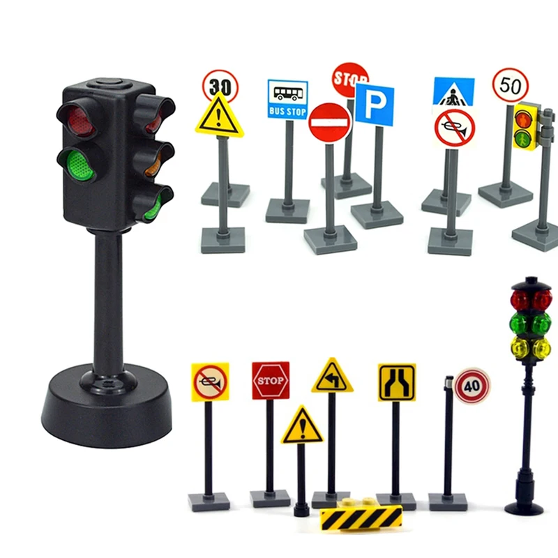 Модель светофора, имитирующая Мини-пластиковую сигнальную лампу для парковки, Обучающие игрушки для раннего образования, Аксессуары для игрового дома