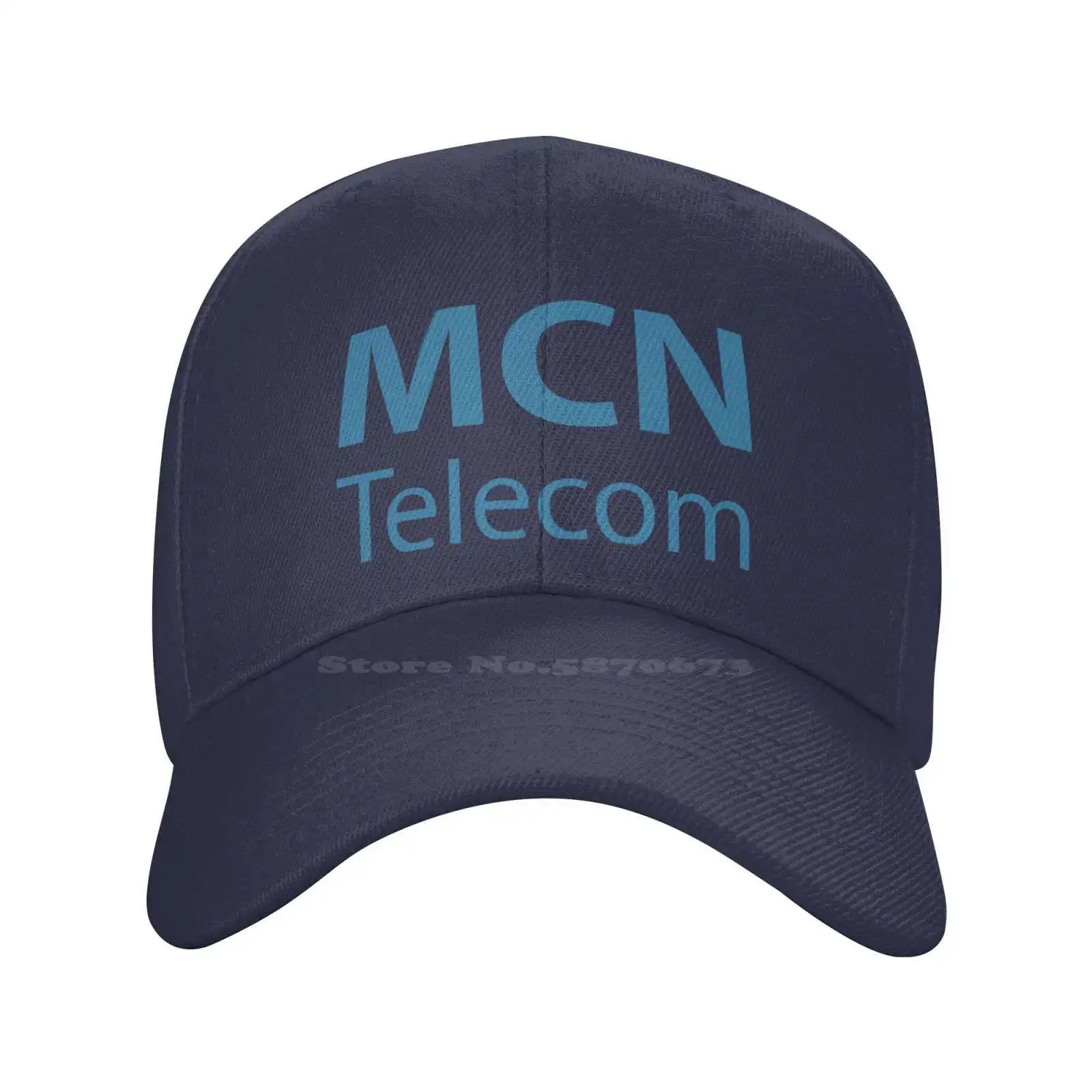 Модная качественная джинсовая кепка с логотипом MCN Telecom, вязаная шапка, бейсболка