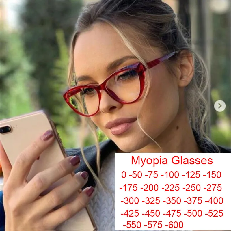 Модные очки для близорукости по рецепту, Женская компьютерная близорукость, Роскошные брендовые очки 