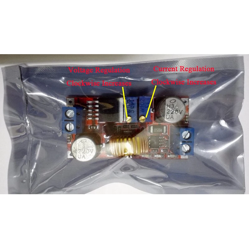 Модуль понижающего питания Модуль постоянного тока и напряжения для зарядки литий-ионного аккумулятора 5A и светодиодного привода