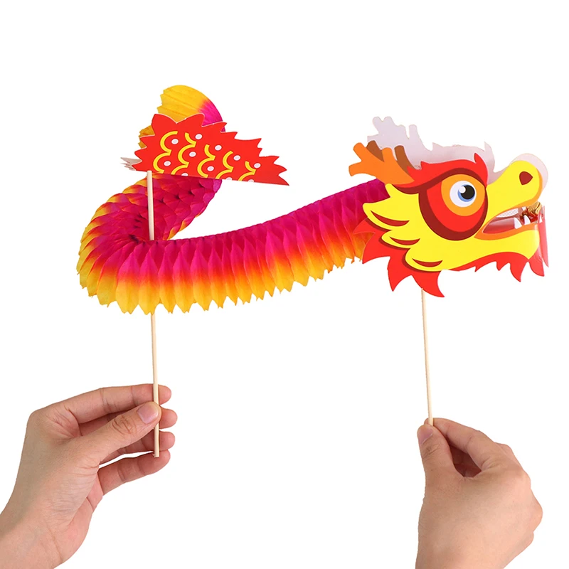 Набор ностальгических материалов для творчества, бумага с китайским драконом, Волшебные тканые народные Рождественские игрушки для детей 