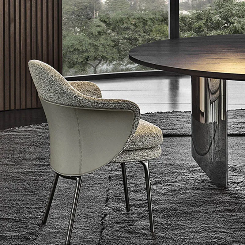 Напольное кресло для отдыха Boucle, офис, ресторан, Дизайнерские стулья стального серого цвета, рабочие уникальные шезлонги, Salle Manger, Скандинавская мебель WXH35XP