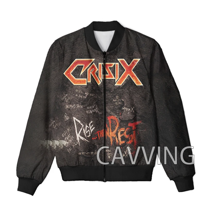 Новые модные женские /мужские куртки-бомберы с 3D принтом Crisix Rock на молнии, мужские пальто, мужские куртки на молнии
