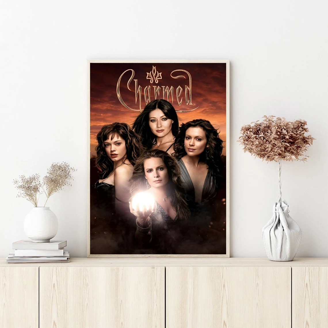 Обложка фильма серии Charmed Плакат Настенное искусство Холст Картина Спальня гостиная Украшение дома (без рамки)
