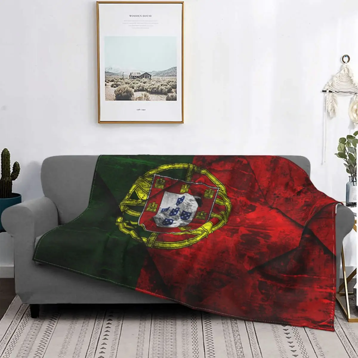 Одеяла с флагом Португалии Флисовые всесезонные дизайнерские одеяла с флагом страны Дышащие супер теплые одеяла для постельного белья офисное одеяло