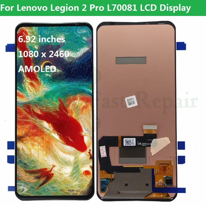 Оригинальный Amoled Для Lenovo Legion 2 Pro L70081 ЖК-дисплей с Сенсорной панелью Дигитайзер Для Lenovo Legion 2pro ЖК-дисплей