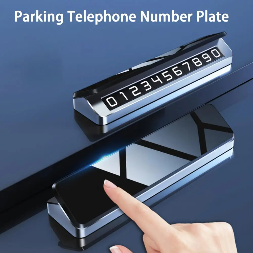 Откидная крышка карты временной парковки Со светящимся в темноте номером, Магнитная присоска для стайлинга автомобилей, табличка с номером телефона для автомобиля