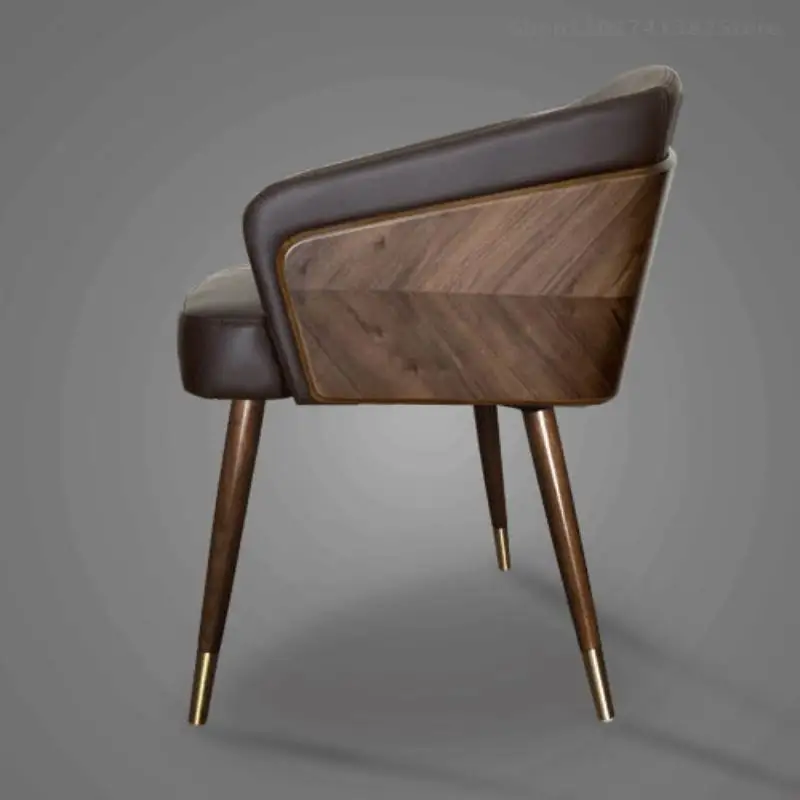 Офисные стулья в скандинавском современном минимализме, Роскошное деревянное кресло, Высококачественные кресла для отдыха, Удобная кухонная мебель HY50DC