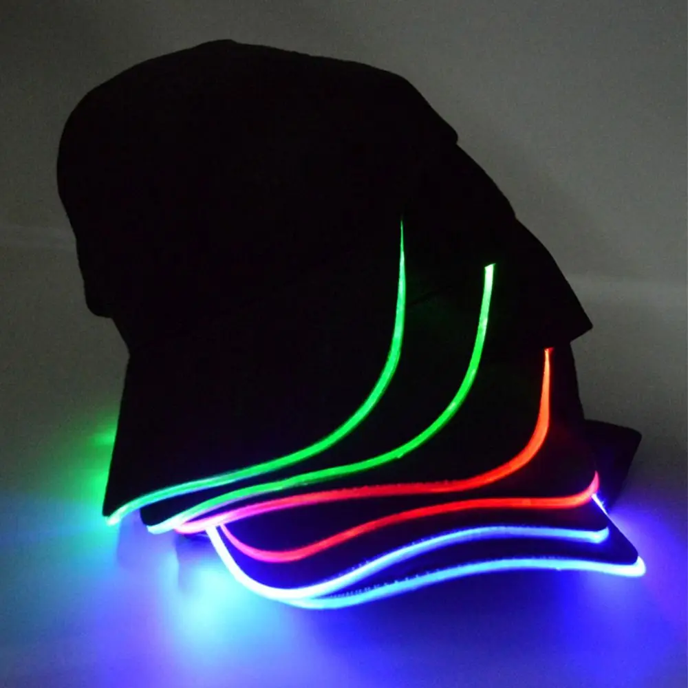 Очень крутой регулируемый светодиодный световой вспышки шляпа бейсболка хип-хоп Гольф группа танцевальная кепка унисекс