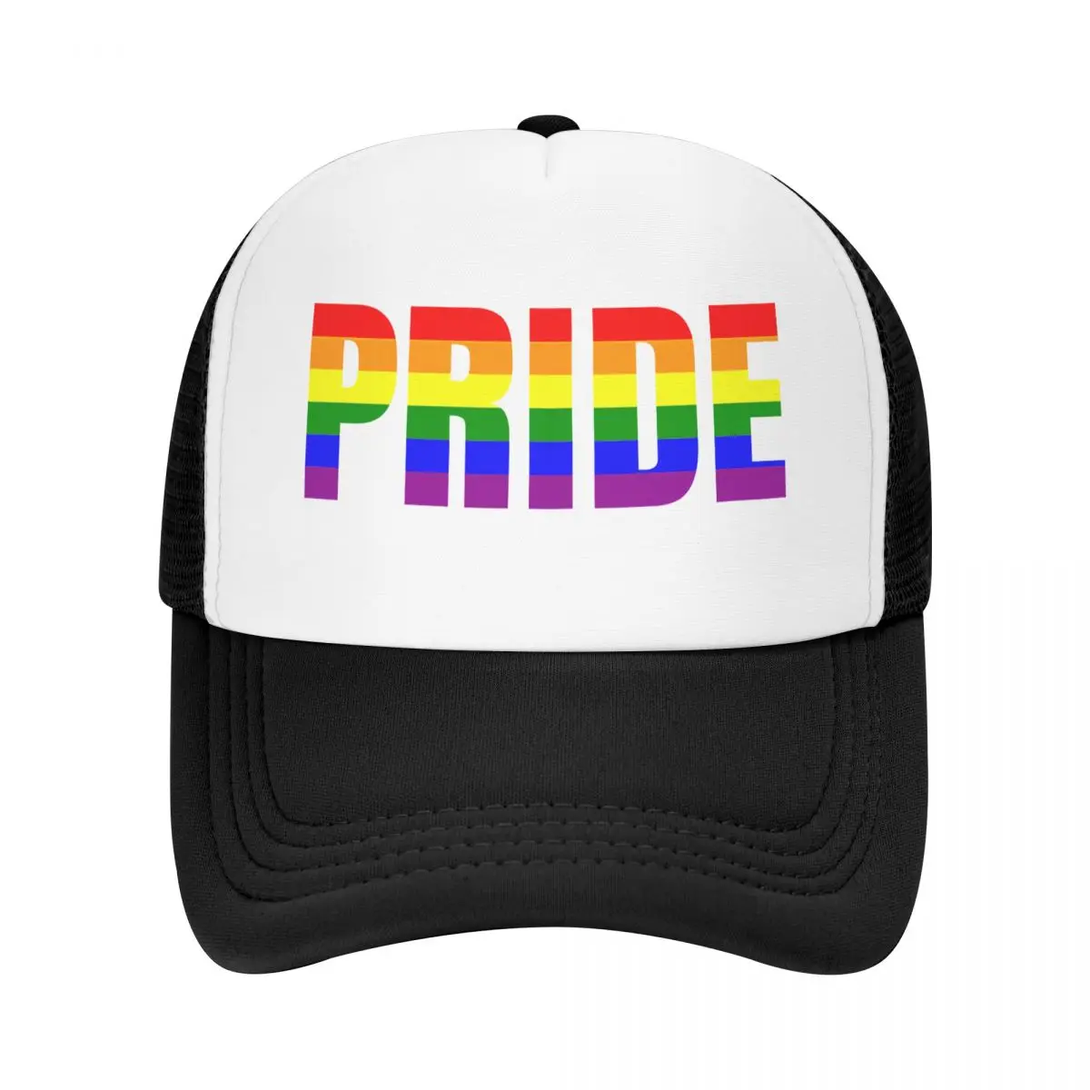 Персонализированная бейсболка Rainbow LGBT Pride, уличная мужская Женская регулируемая шляпа дальнобойщика для геев и лесбиянок, летняя