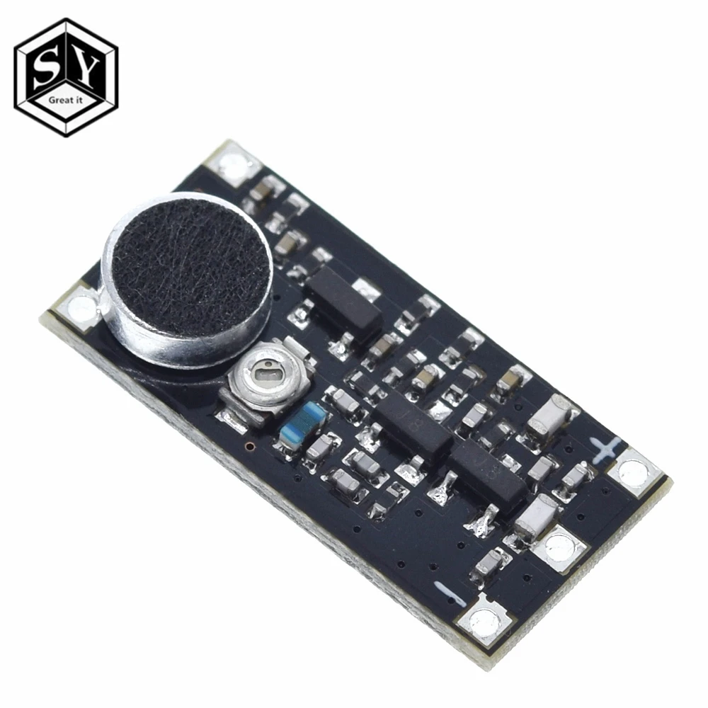 Плата модуля передатчика наблюдения с FM-беспроводным микрофоном 88-115MHz для Arduino, регулируемый конденсатор постоянного тока напряжением 2 В 9 В 9 мА