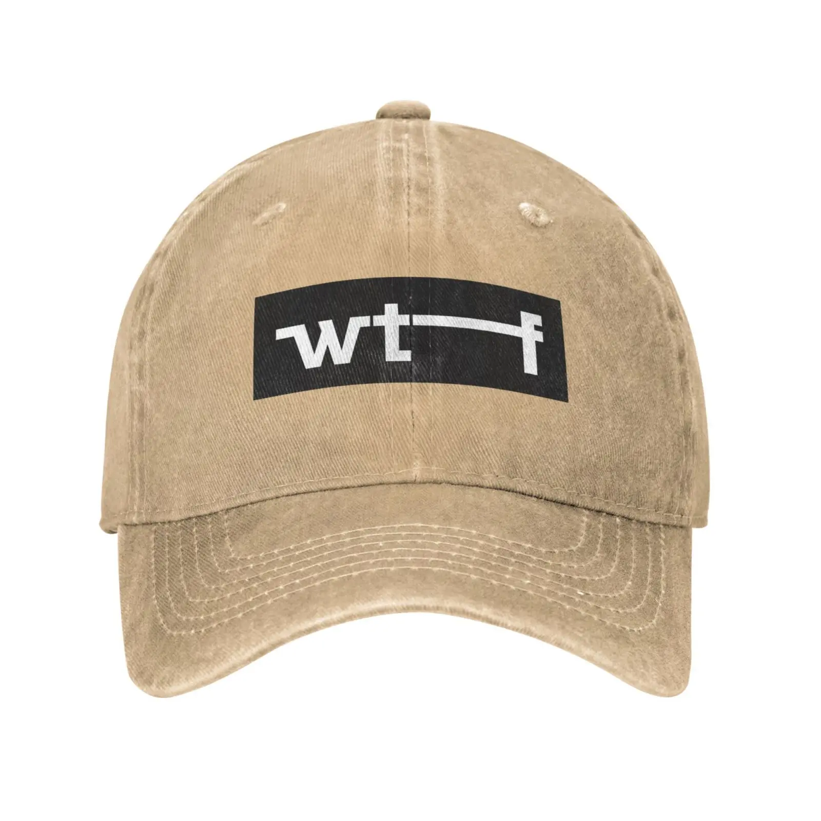 Повседневная джинсовая кепка с графическим принтом WTF, вязаная шапка, бейсболка