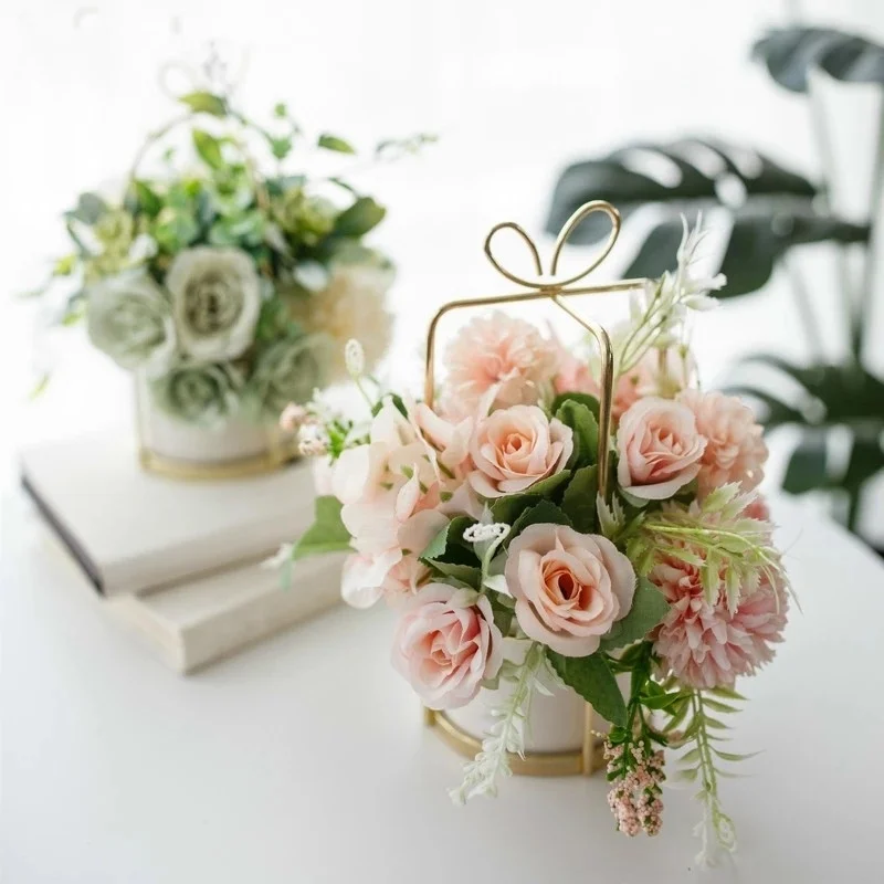 Подвесной цветочный стиль на День Матери Набор искусственных цветочных горшков Украшение вазы Для дома в искусственных горшках Поддельный Цветок
