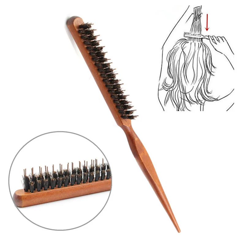Профессиональные Салонные щетки для волос Деревянная Тонкая линейная Расческа для наращивания волос Парикмахерские Инструменты для укладки DIY Kit 1 шт.