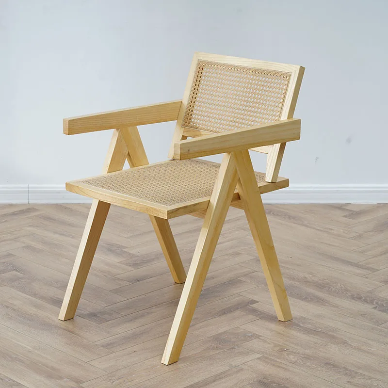 Скандинавский стул для спальни Белое дерево Современное Удобное кресло для игр из ротанга для педикюра с откидывающейся спинкой Sillas De Oficina Библиотечная мебель FXP
