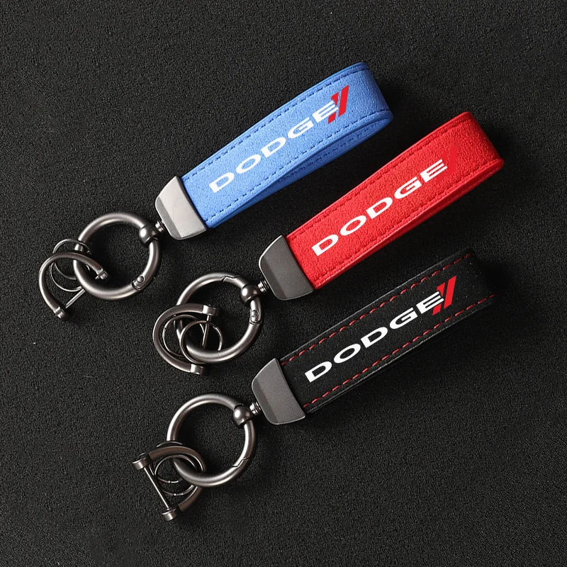 Спортивный брелок для ключей из замши, Подарок на заказ с логотипом для Dodge Challenger Avenger SXT, Аксессуары для ключей Caliber Nitro RAM 1500