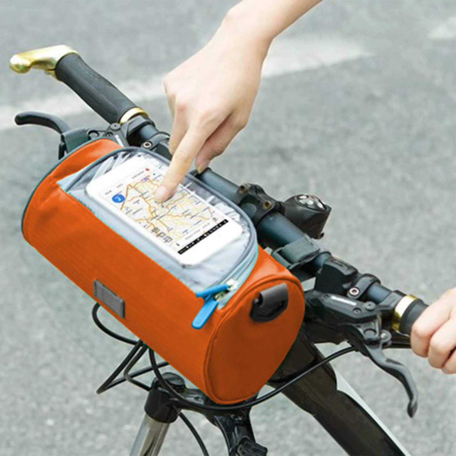 Сумка для велосипедного руля, сумка-органайзер для велосипедной рамы, MTB Водонепроницаемые сумки для телефонов, сумки для сенсорного экрана, велосипедные аксессуары для велосипедов