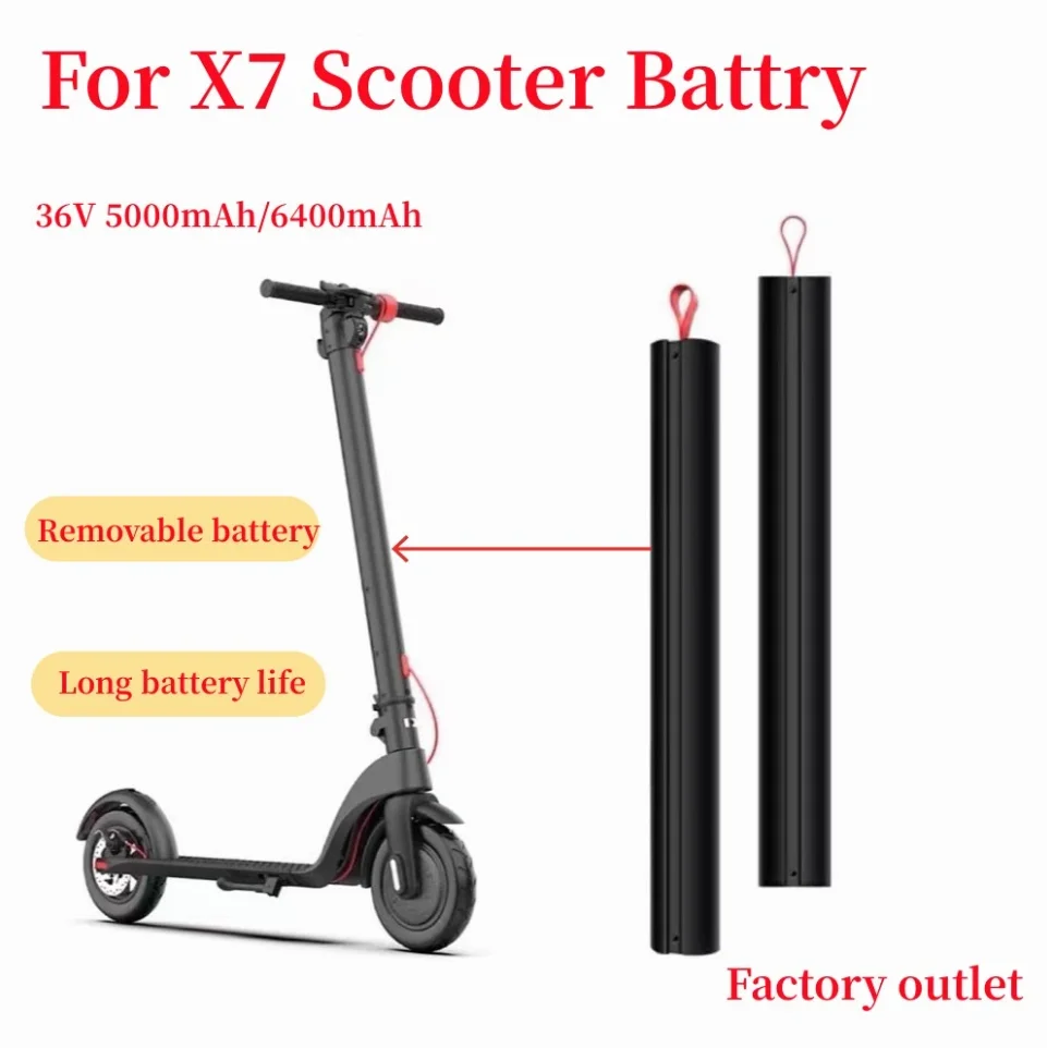 Универсальный аккумулятор для скутера 36V 5ah/6.4ah складной встроенный может быть применен к оригинальному аккумулятору для скутера Huanxi HX X7 для HX X7 Ele