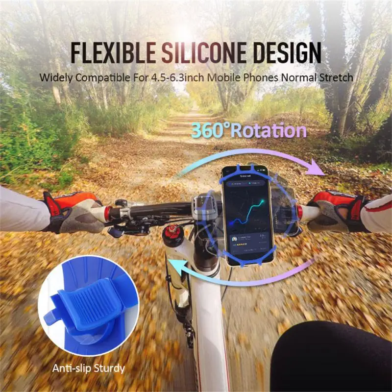 Универсальный держатель для мобильного телефона для велосипеда, Силиконовый кронштейн для руля мотоцикла, кронштейн для аксессуаров для iPhone
