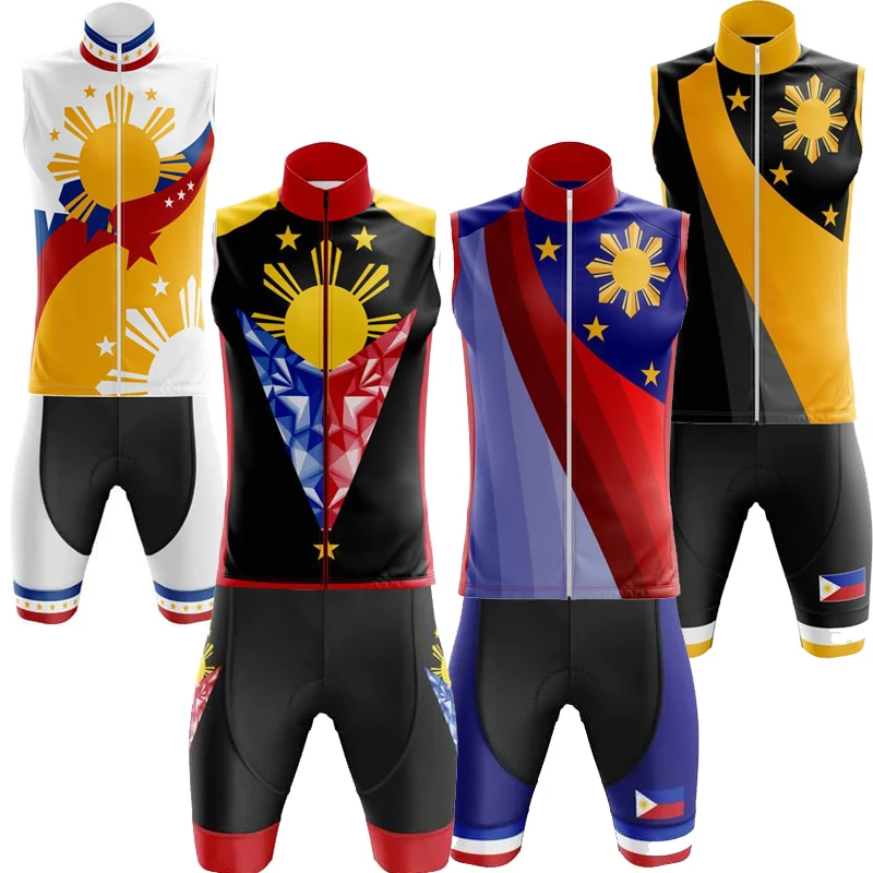 Флаг Филиппин, Велосипедная Майка Без Рукавов, Зимний Термальный Велосипедный Жилет Унисекс, Одежда Для Шоссейного Велосипеда MTB Ciclismo Maillot Sin Man