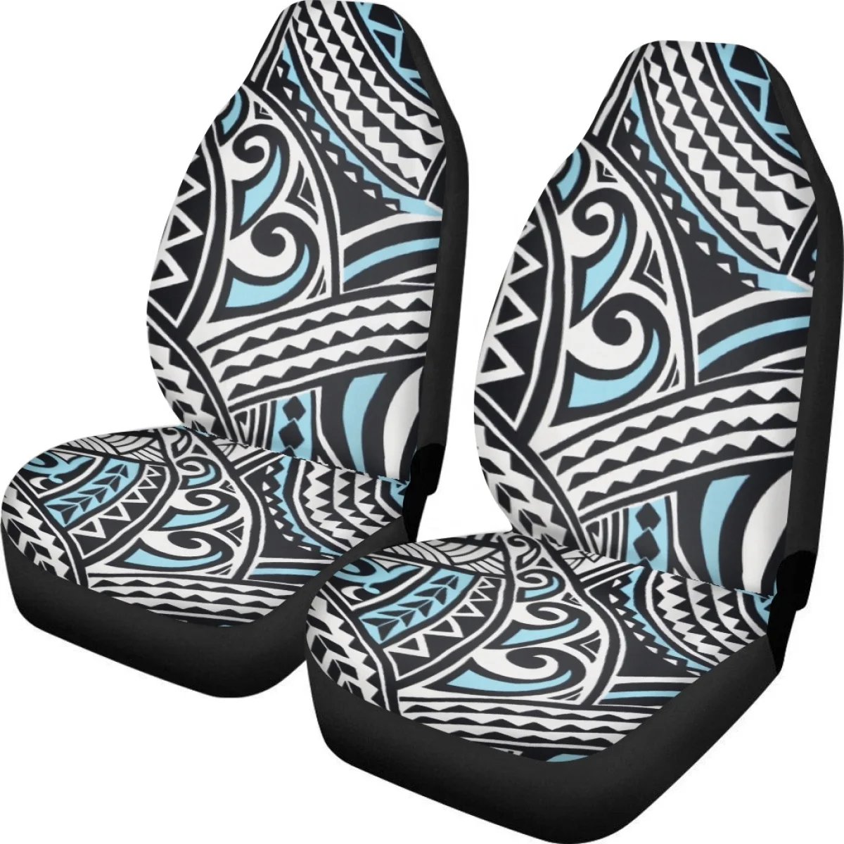 Чехлы для автомобильных сидений с полинезийским рисунком, 2 шт./компл., чехлы для автомобильных сидений, Водонепроницаемая защита сиденья седана, легко моется