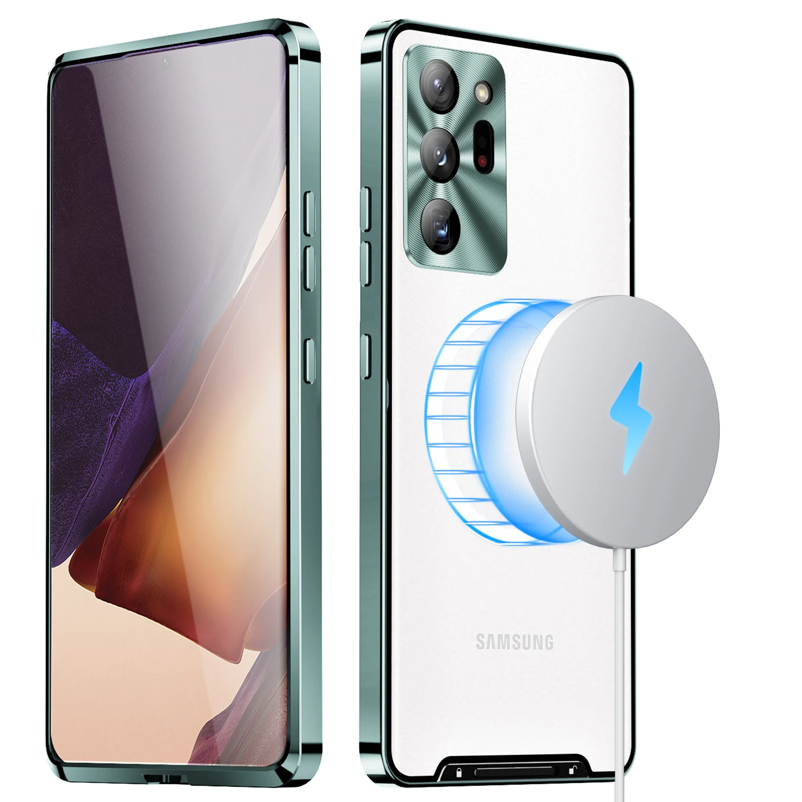 Чехол с сильной Магнитной Адсорбцией Для Samsung Galaxy S22 Поддержка Беспроводной зарядки UItra Ультратонкий Чехол Для Galaxy S22