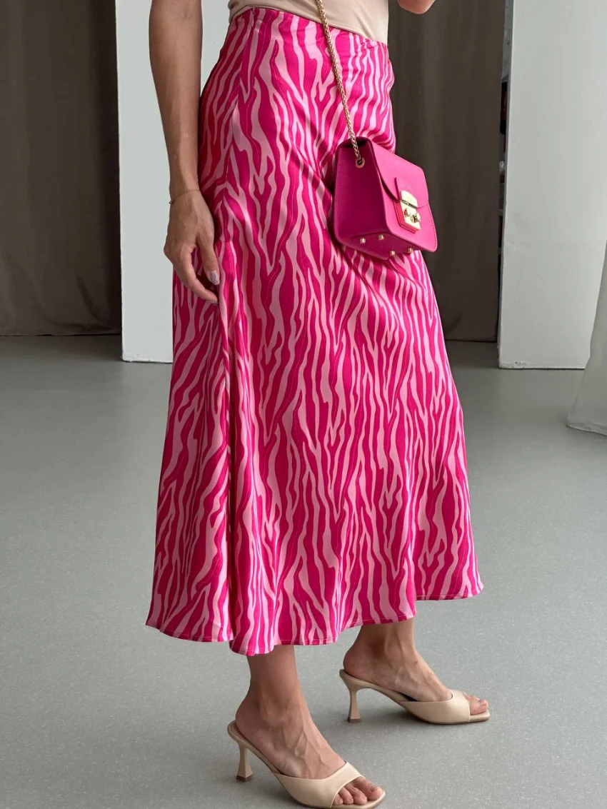 Элегантная женская юбка с принтом Bornladies 2023, облегающие юбки миди с высокой талией, уличная классическая юбка, модная женская одежда