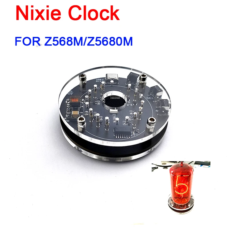 цифровые настольные часы Nixie USB type-C power Mini Vintage Single ДЛЯ часов с лампой накаливания Z568M / Z5680M